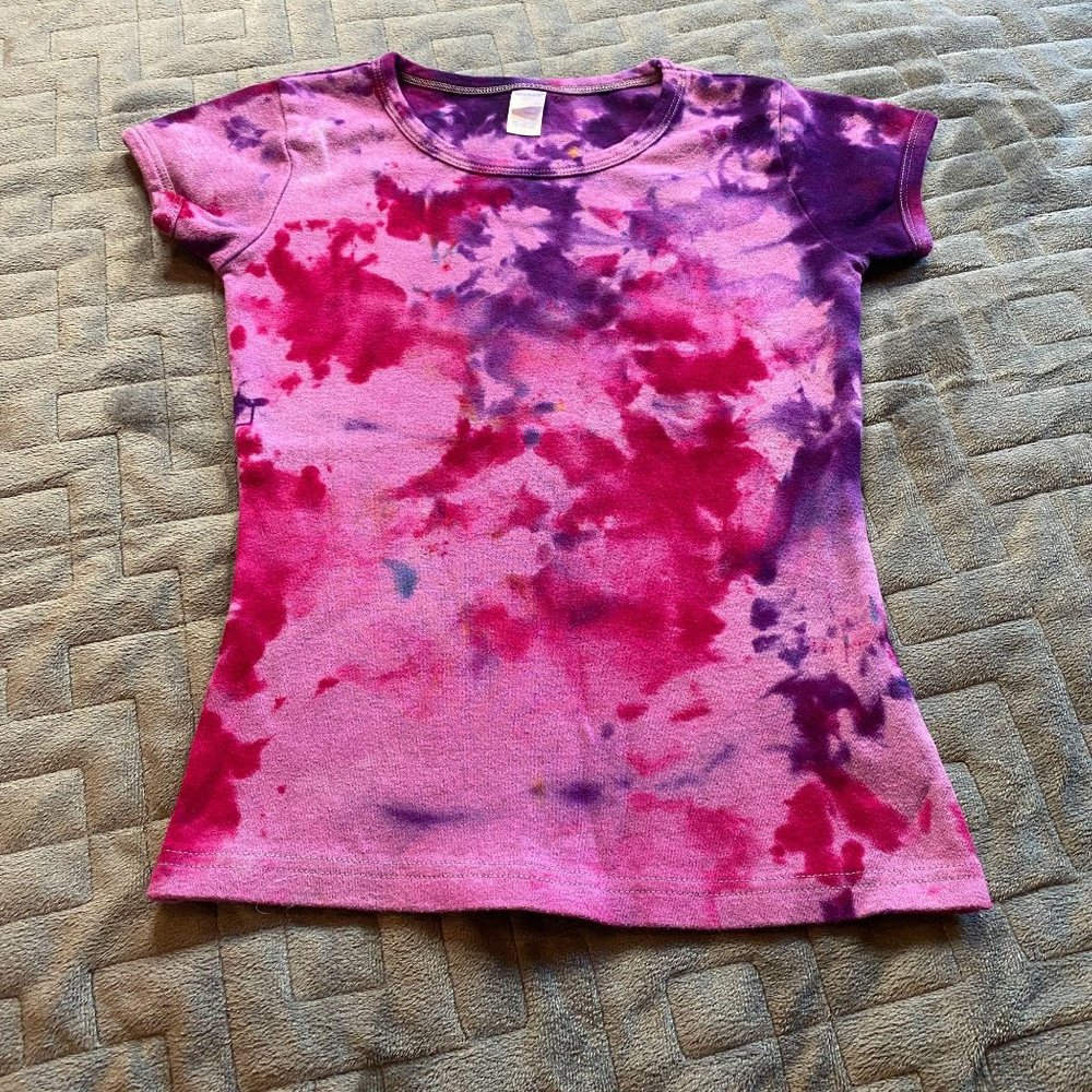 Pink Raven Tie Dye Kids Tee || Girls 6